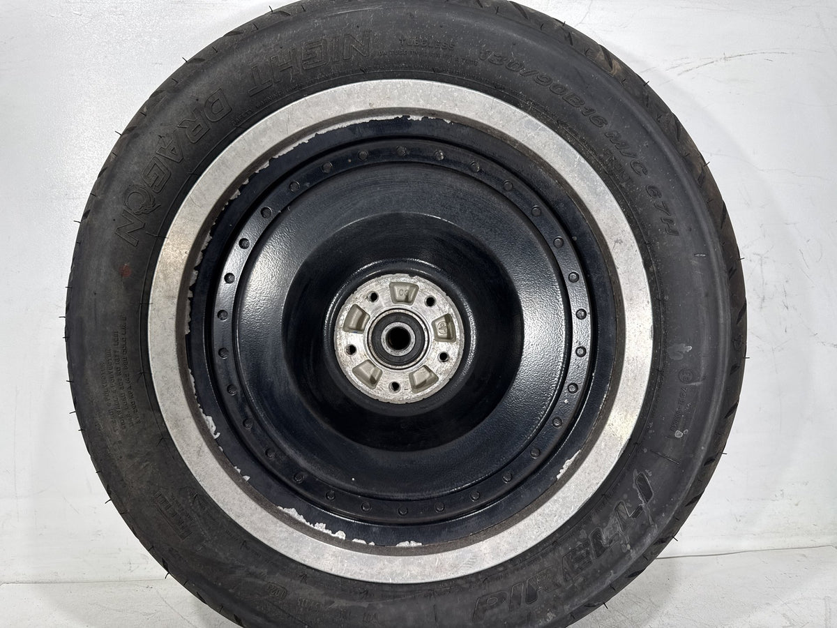 2001 Harley Fat Boy Softail FLSTF OEM Front Wheel Rim Tire 130/90B16 16"