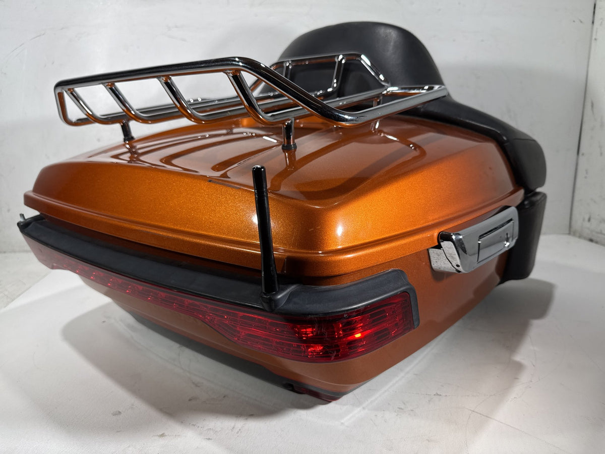 2014 Harley Electra Glide Touring Ultra OEM Pass Backrest Tour Pak Luggage NOKey