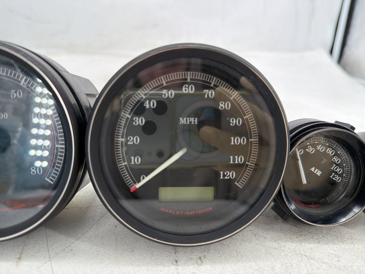 13 Harley Electra Glide Touring OEM Air Oil Volt Fuel Tacho Speedo Gauges 34K