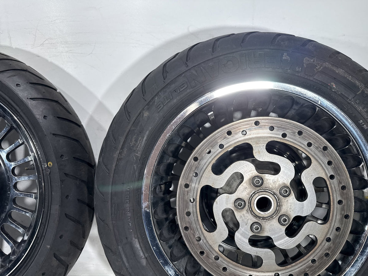 2012 Harley Electra Glide Touring Ultra OEM Front & Rear Wheel Rim Tire 16" 17"
