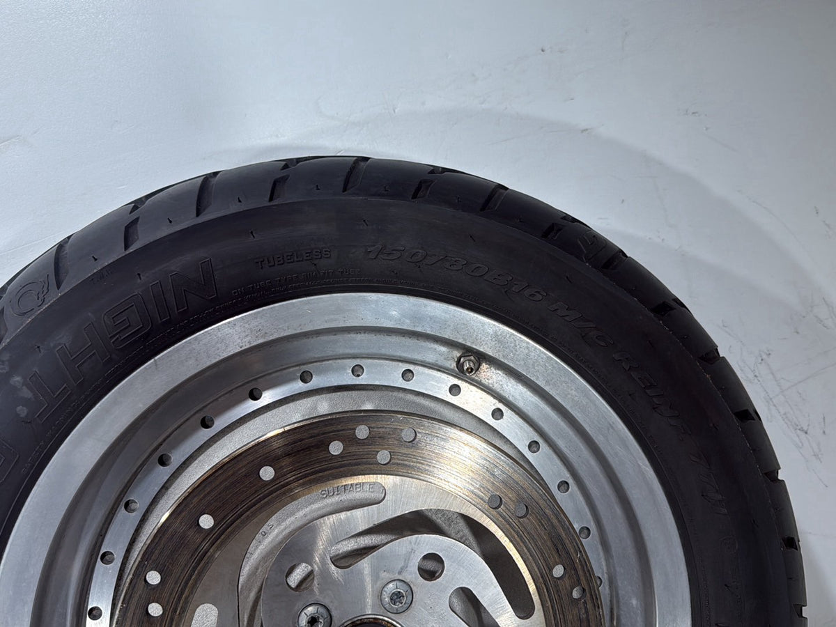 2005 Harley Softail Fat Boy FLSTF OEM Front & Rear Wheel Rim Tire 16"