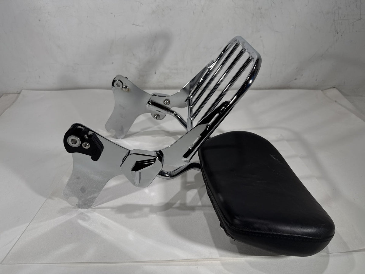 2004 Harley Road King Touring Classic OEM Rear Sissy Bar w/ Backrest Cushion Pad
