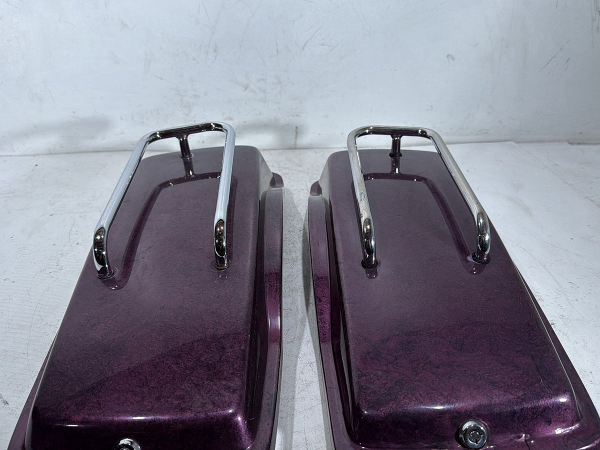 90 Harley Electra Glide Touring Sport OEM Left & Right Saddlebag Lid Cover Caps