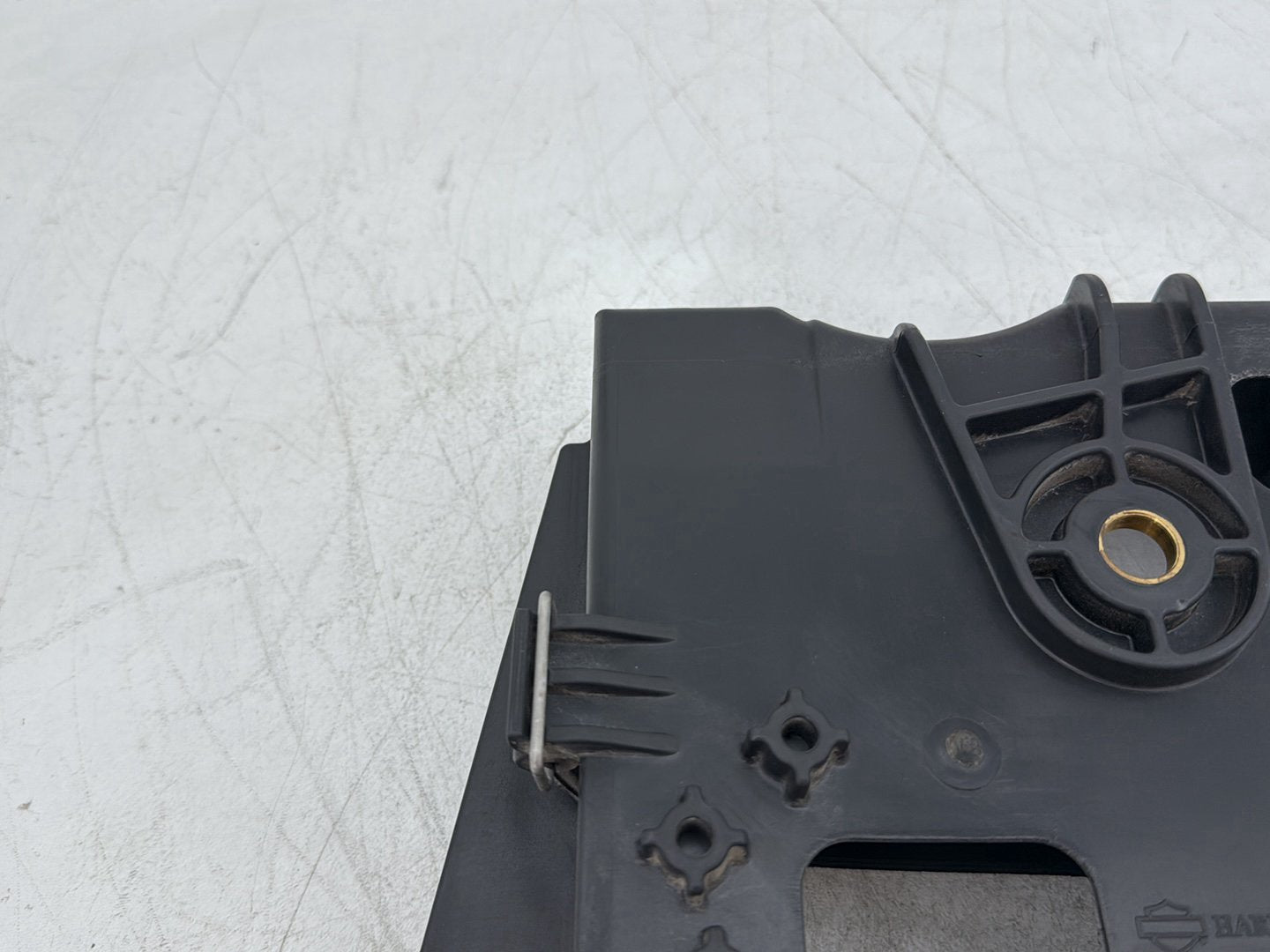 2010 Harley Dyna Fat Bob FXDF OEM Battery Tray Bracket Holder Carrier