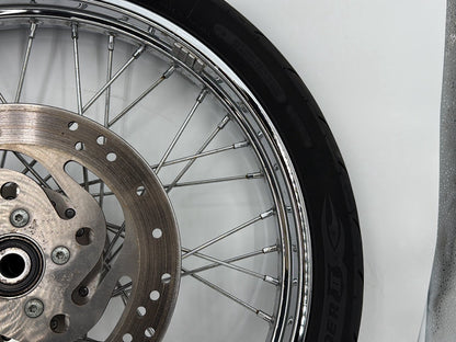 2004 - 2013 Harley-Davidson Sportster 883 Custom Front Wheel Rim Tire Spoked 44610-05