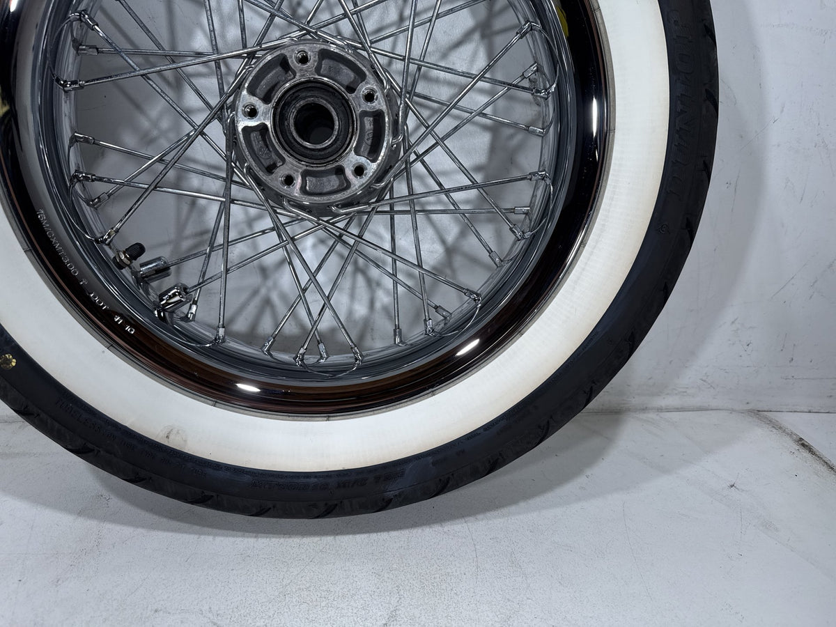 2011 Harley Softail Deluxe FLSTN OEM Front Wheel Rim Tire Spoked MT90B16 16"