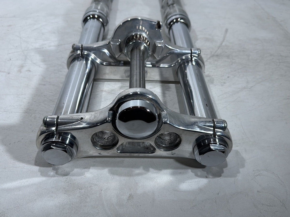 2006 Harley Dyna Super Glide FXDI OEM Front Triple Tree Set & LH RH Fork Legs Sliders