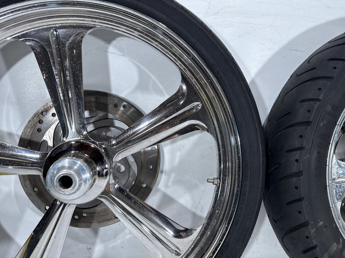 2001 Harley Softail Standard Front Rear Wheel Rim Tire MH90/21 130/90-16 16" 21"