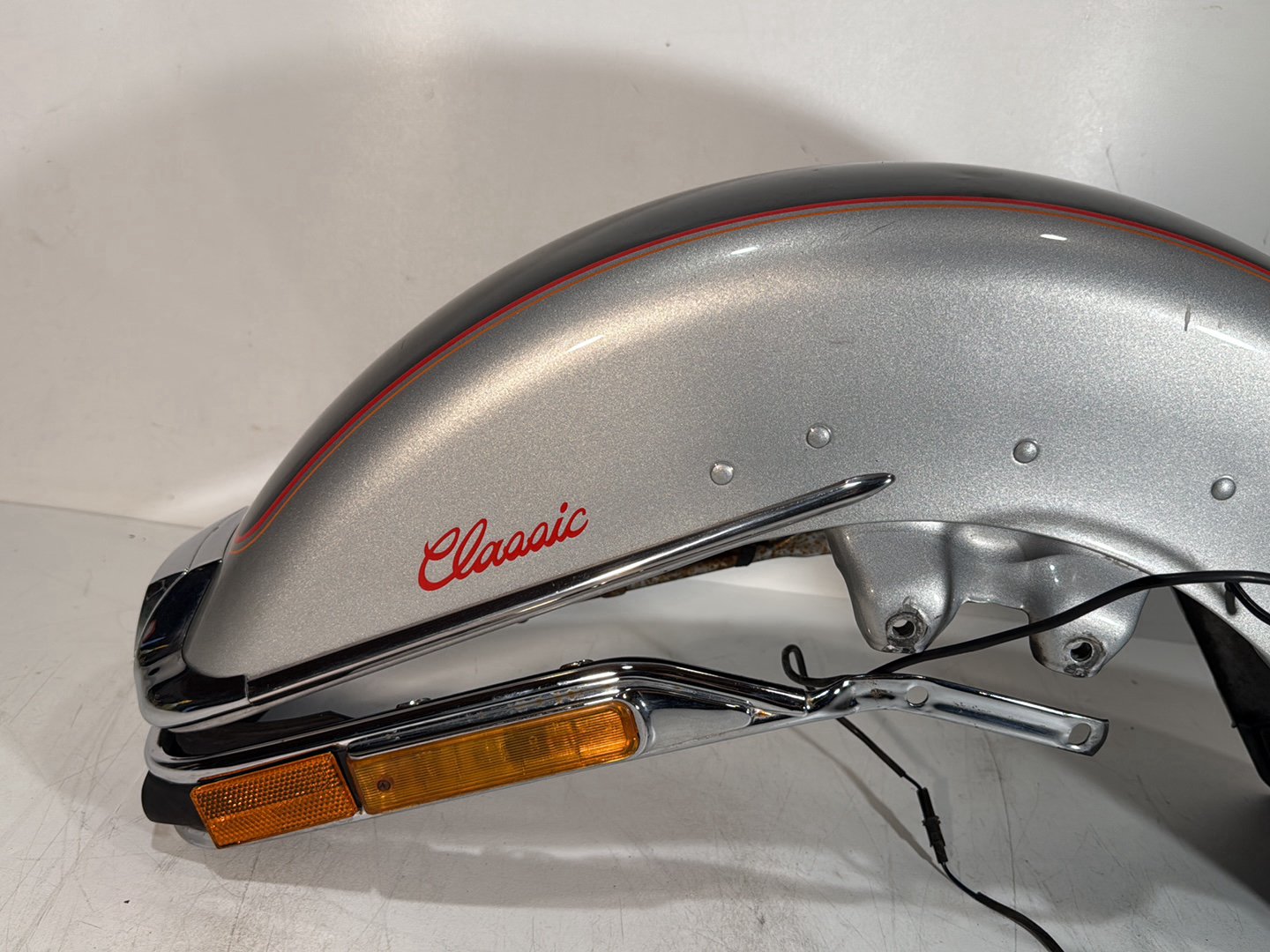 1984 - 1998 Harley-Davidson Touring Electra Glide Classic Front Wheel Fender Shell Panel w/ Bumper Rail Cushion Front