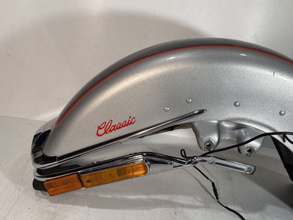 1984 - 1998 Harley-Davidson Touring Electra Glide Classic Front Wheel Fender Shell Panel w/ Bumper Rail Cushion Front