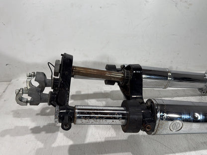 2006 Harley Touring FLHTCI Electra Glide Classic OEM Front Triple Tree Set & LH RH Fork Legs Sliders