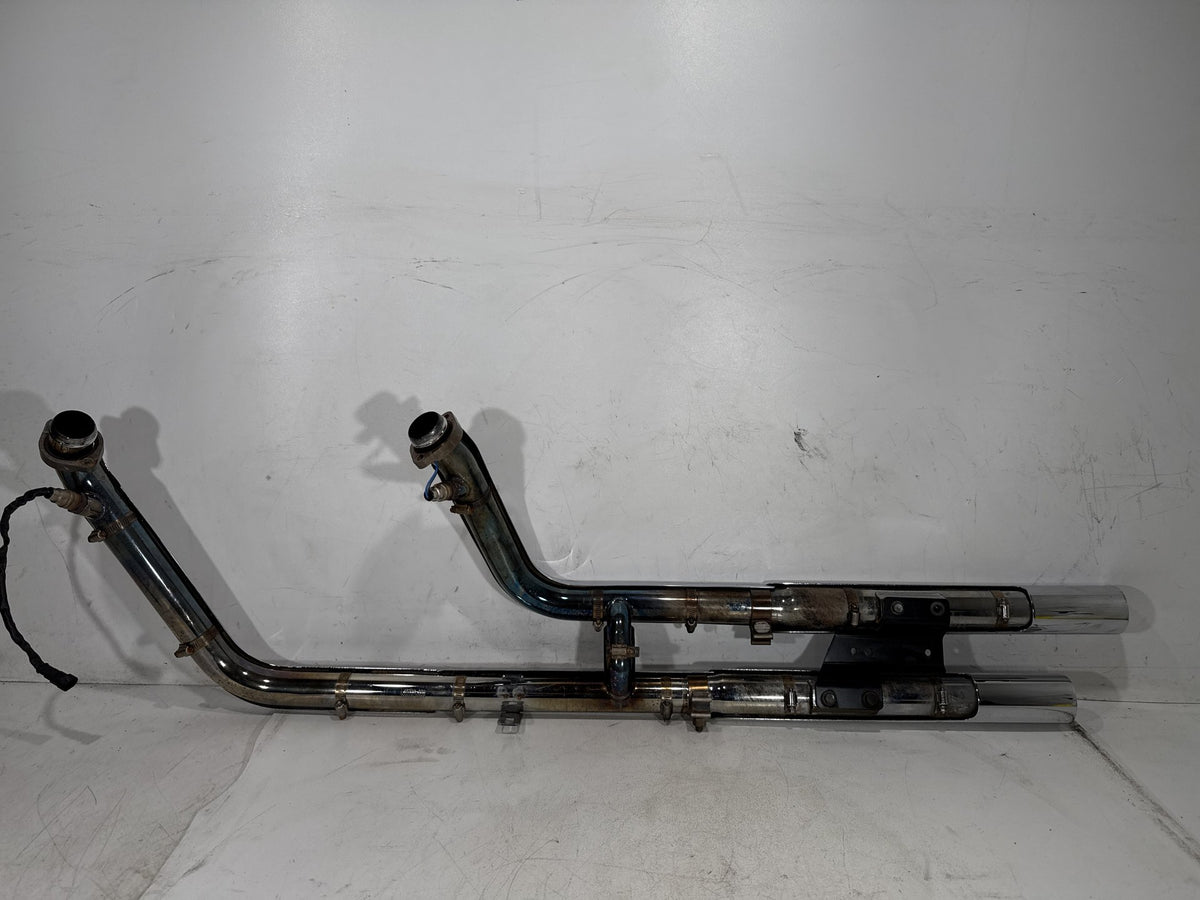 2011 Harley Softail Deluxe FLSTN OEM Exhaust Header Pipes Muffler Vance & Hines