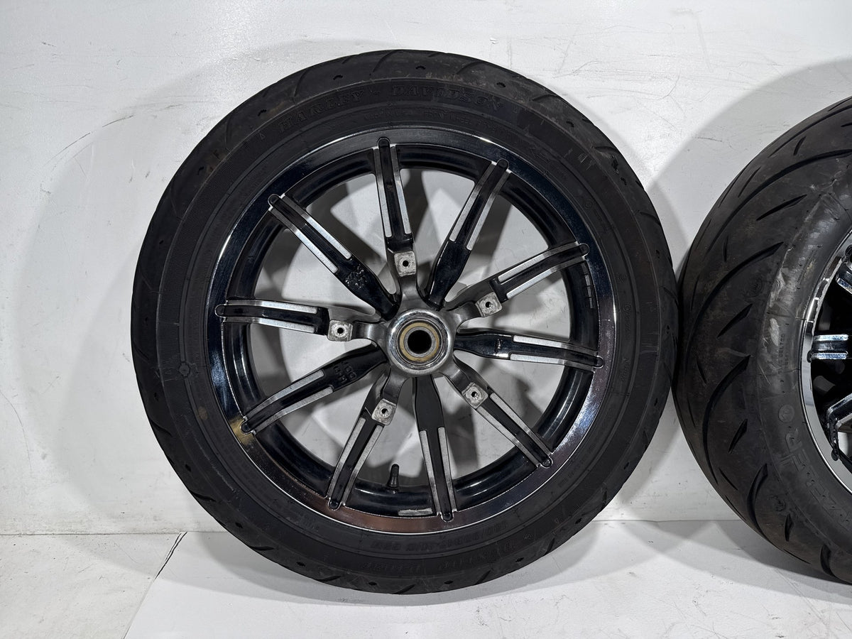 2014 Harley Electra Glide Touring OEM Front & Rear Wheel Rim Tire ABS 16" 17"