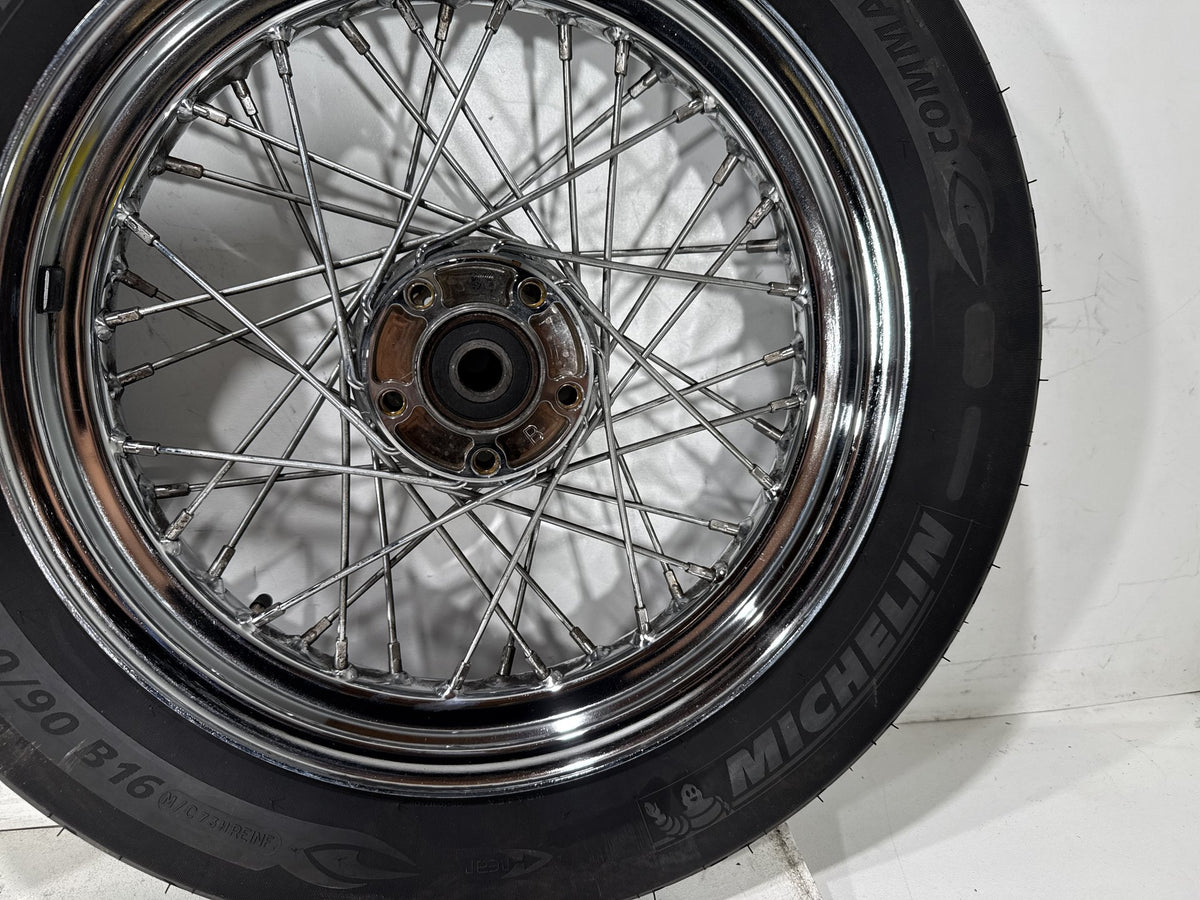 01 Harley Electra Glide Touring Classic OEM Front Rear Wheel Rim Tire Spoked 16"