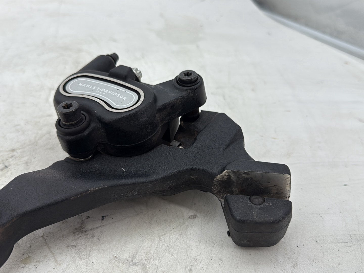 2012 Harley Dyna FXDF Fat Bob OEM Rear Back Brake Caliper w/ Bracket