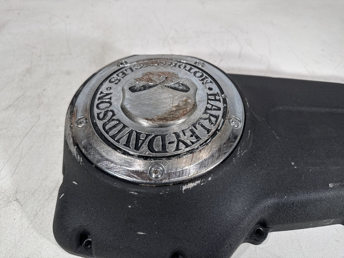 2016 Harley Dyna Fat Bob OEM Outer Primary Clutch Cover Willie G Skull SCRATCHED