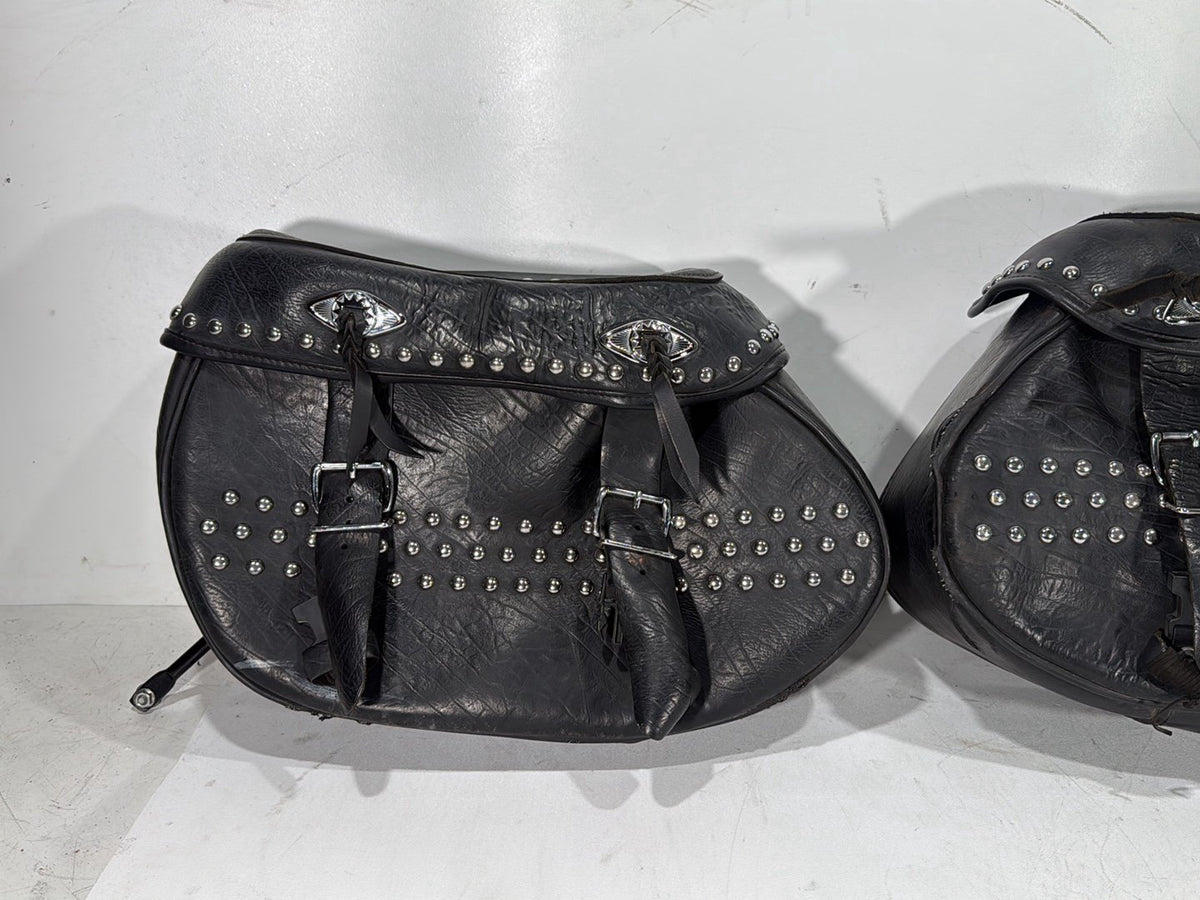 1997 Harley Softail Fat Boy FLSTF OEM Rear Left Right Saddlebags Luggage Leather