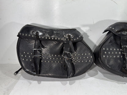 1997 Harley Softail Fat Boy FLSTF OEM Rear Left Right Saddlebags Luggage Leather