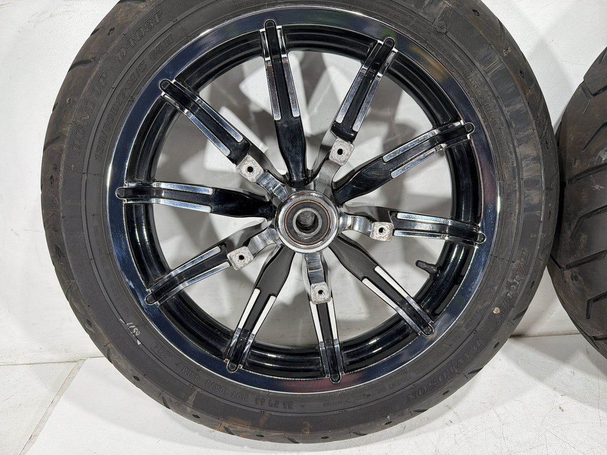2015 Harley Electra Glide Touring Ultra Front & Rear Wheel Rim Tire ABS 16" 17"