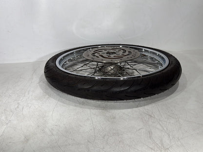 09 Harley Sportster XL1200 1200 Low OEM Front Wheel Rim Tire Spoked MH90-21 21"