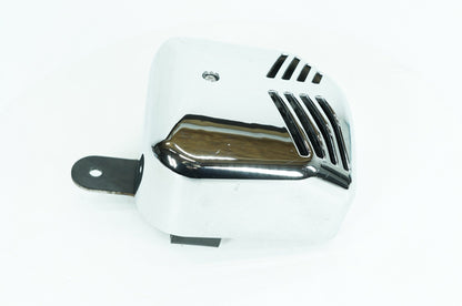 1984 - 1998 Harley-Davidson Touring Electra Glide Classic Horn Signal Klaxon Chrome Cover Ribbed