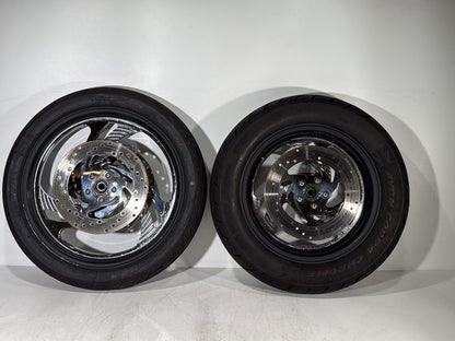 1999 - 2006 Harley-Davidson Dyna Low Rider Front & Rear Wheel Rim Tire MT90B16, 90/90H19 52H, 16" 19"