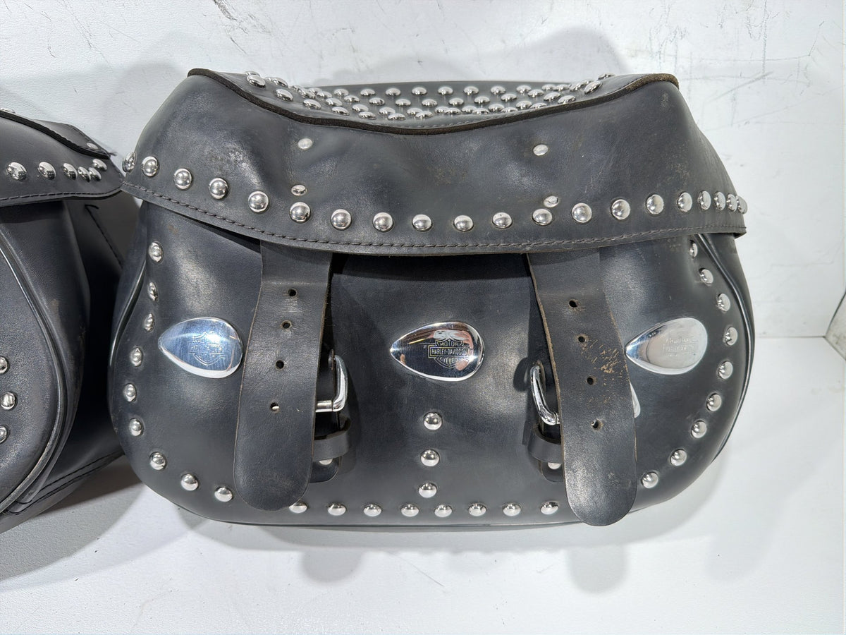 1997 Harley Heritage Softail Classic Rear Left Right Saddlebags Luggage Leather