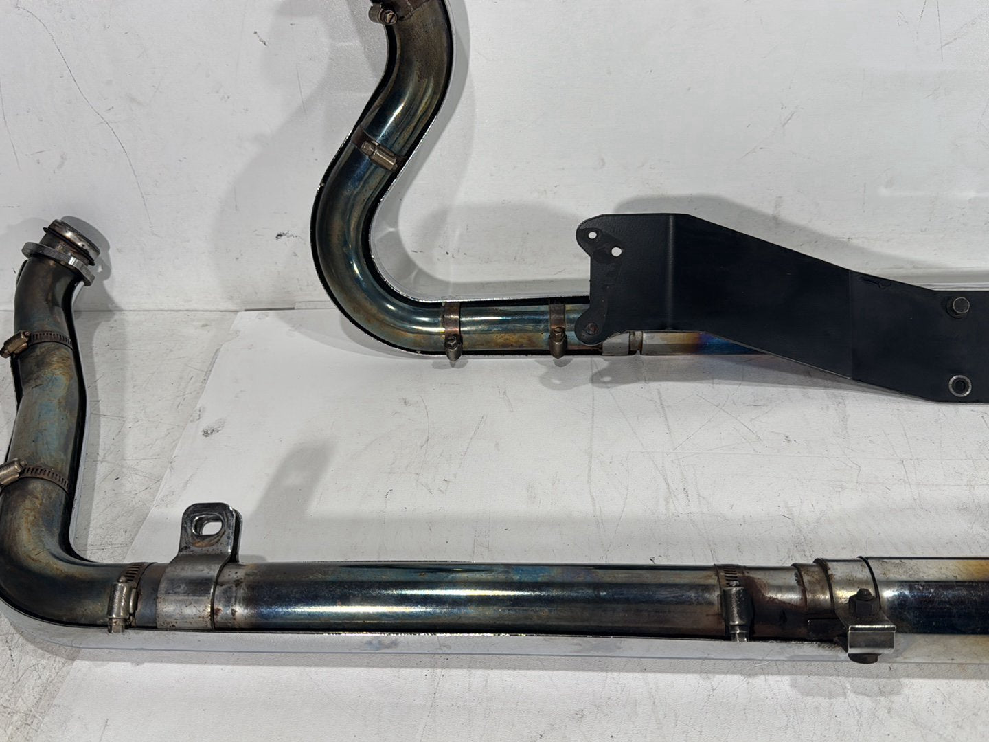 2003 Harley Dyna Wide Glide FXDWG OEM Exhaust Header Pipes Muffler Vance & Hines