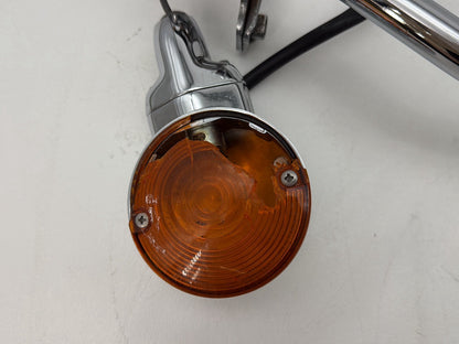 1991 Harley Heritage Softail Classic FLSTC OEM Front Turn Signal Indicators Aux Light Bar