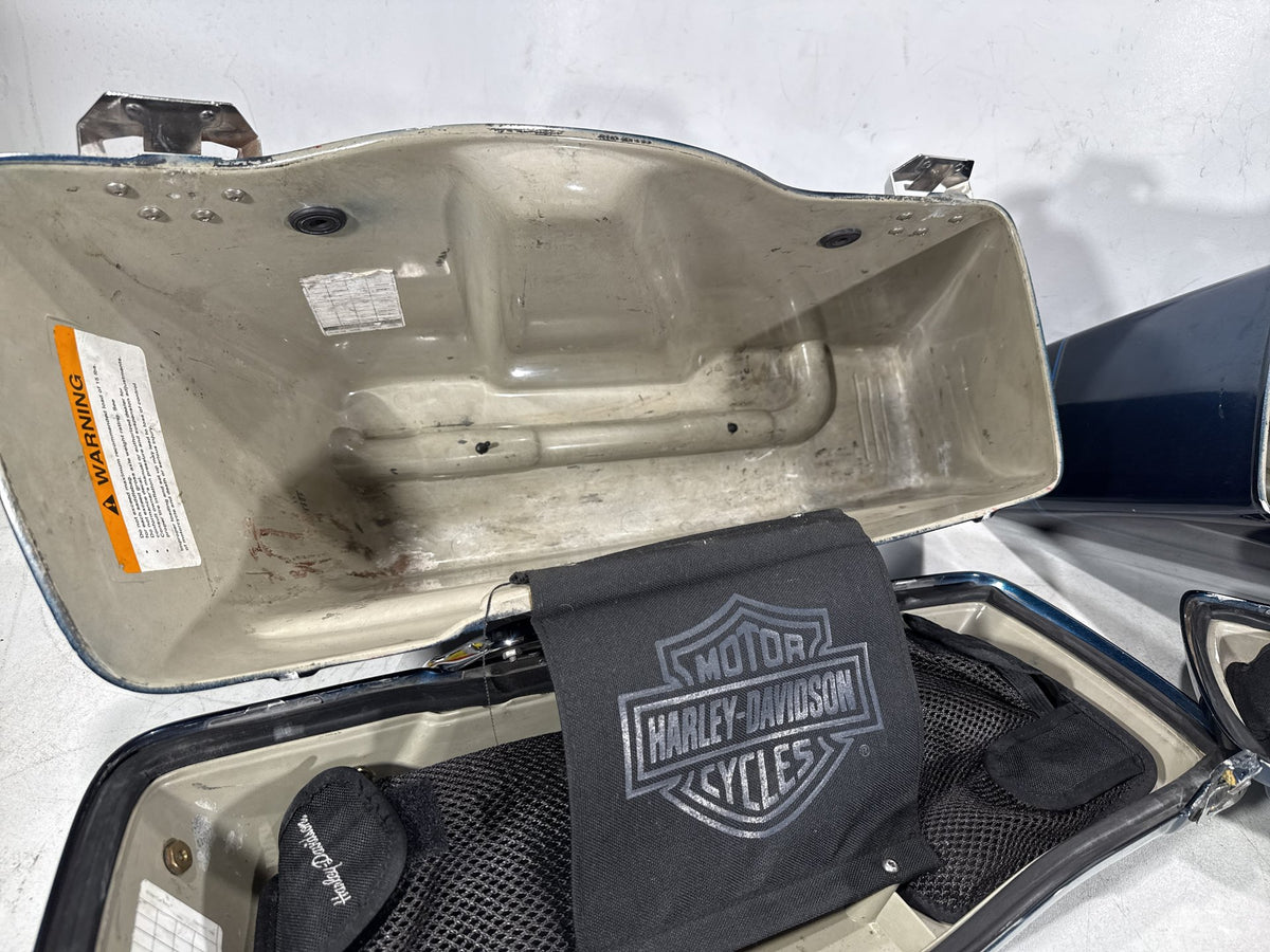 02 Harley Electra Glide Touring Classic OEM Left Right Saddlebags Luggage NOKey