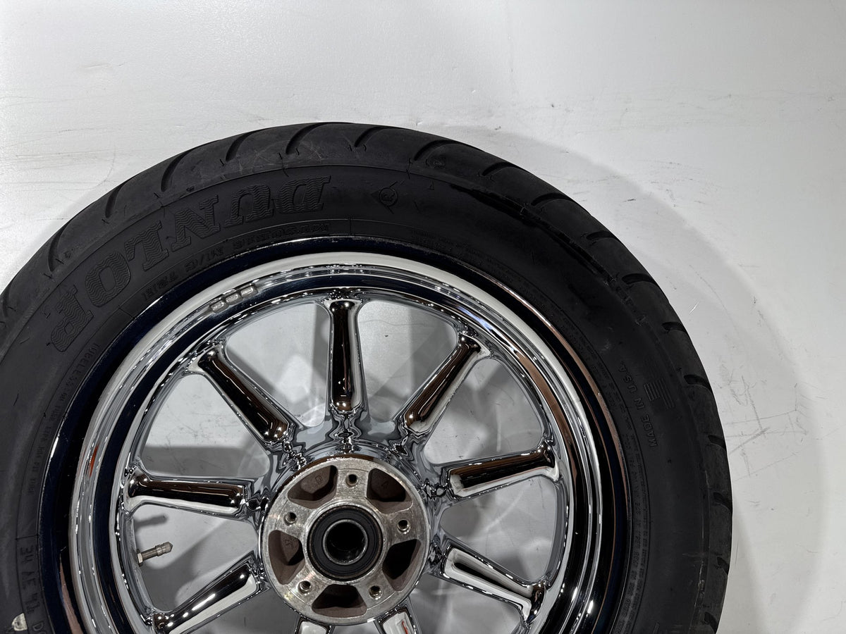 2002 Harley Electra Glide Touring Classic Front & Rear Wheel Rim Tire 16" CHROME