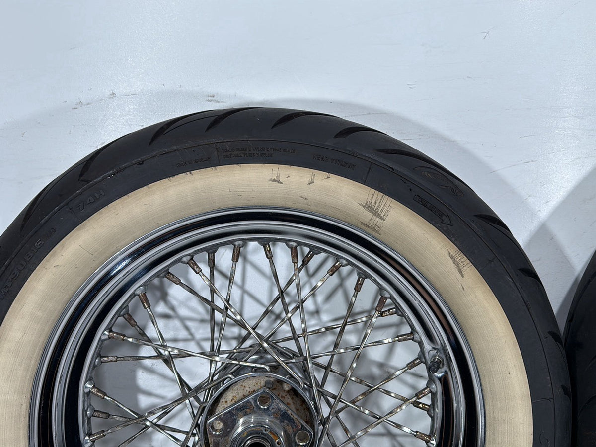 1990 Harley Electra Glide Touring Front Rear Wheel Rim Tire Spoked MT90B16 16"