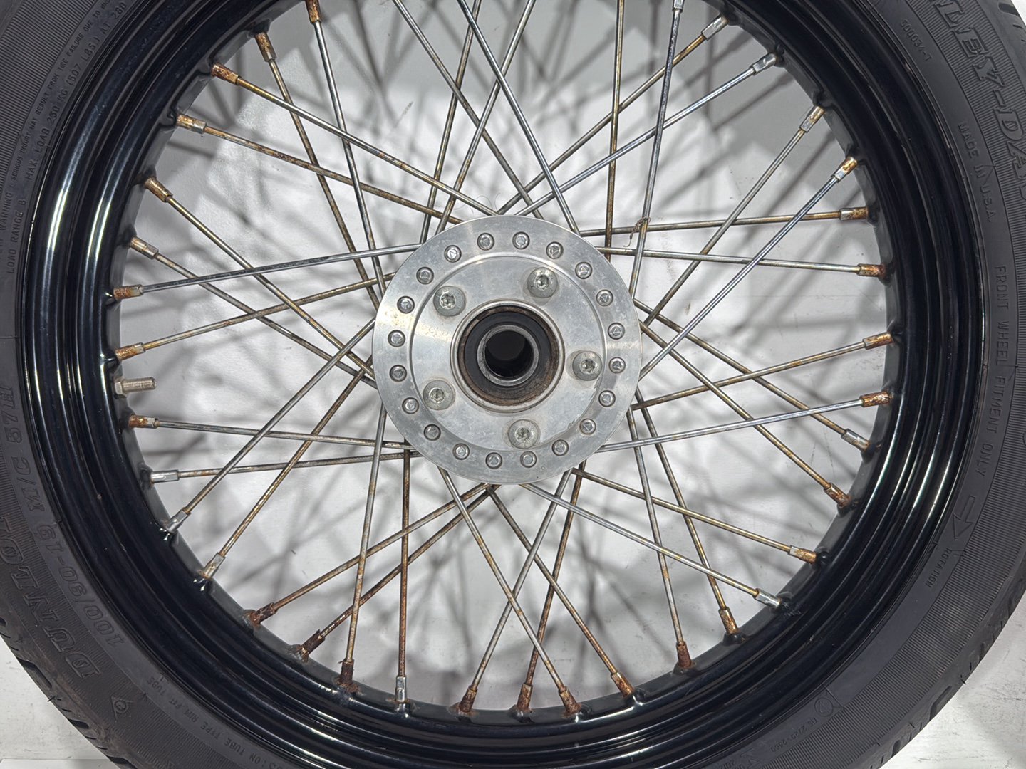 2009 Harley Dyna Street Bob FXDB OEM Front Rear Wheel Rim Tire Spoked 17" 19"