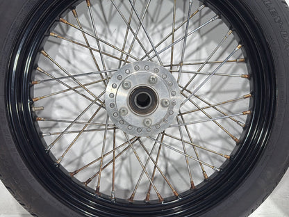 2009 Harley Dyna Street Bob FXDB OEM Front Rear Wheel Rim Tire Spoked 17" 19"