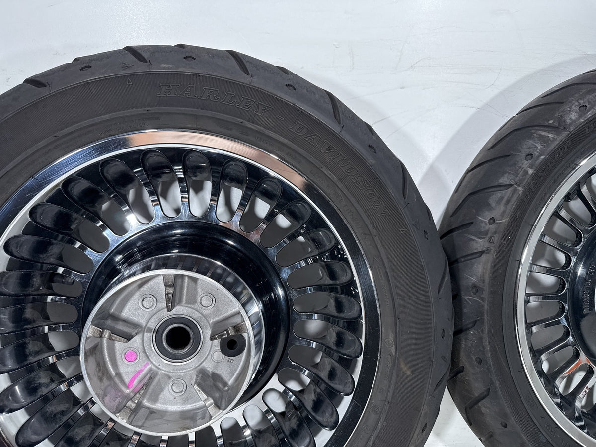 2011 Harley Electra Glide Touring Ultra OEM Front & Rear Wheel Rim Tire 16" 17"