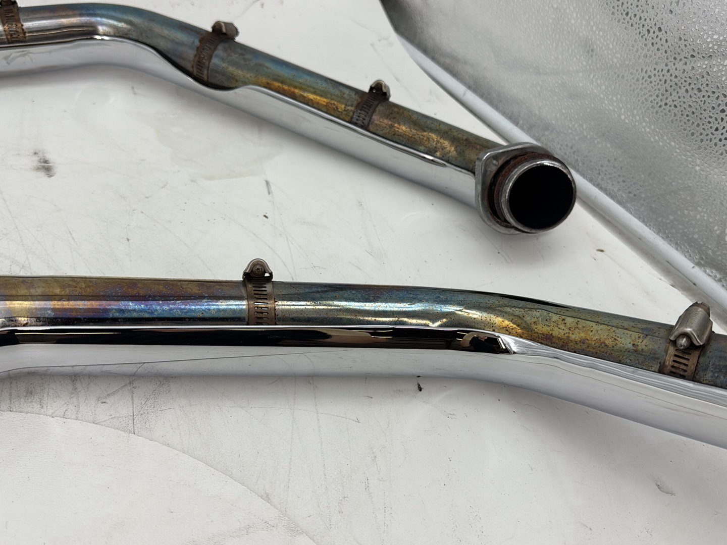 2002 Harley Heritage Softail Classic FLSTC OEM Exhaust Header Pipes Vance & Hines