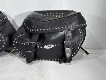 2007 Harley Softail Heritage Classic FLSTC OEM Rear Left Right Saddlebags Luggage Leather