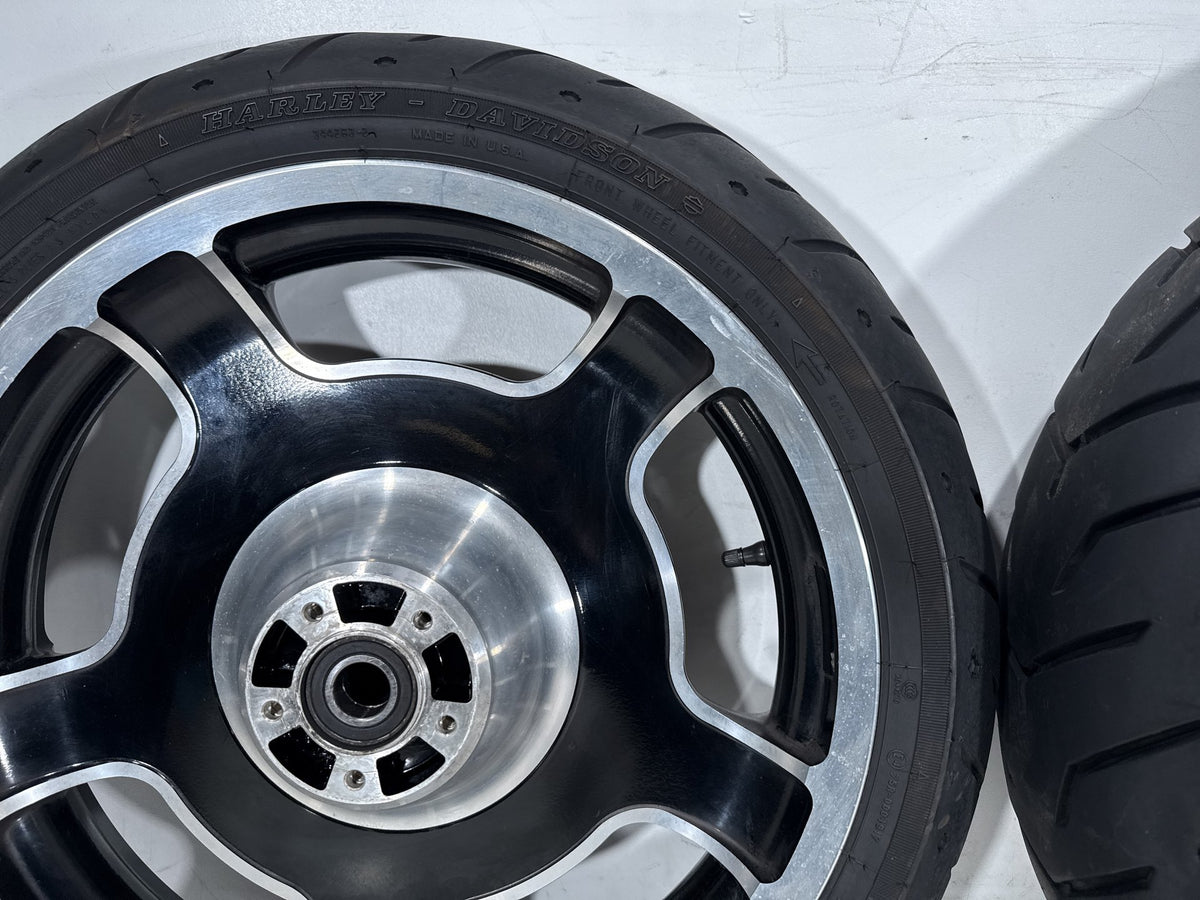 2012 Harley Street Glide Touring FLHX OEM Front & Rear Wheel Rim Tire 17" 16"