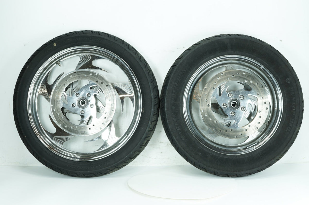 1995 Harley Sportster XL883 Hugger OEM Front & Rear Wheel Rim Tire