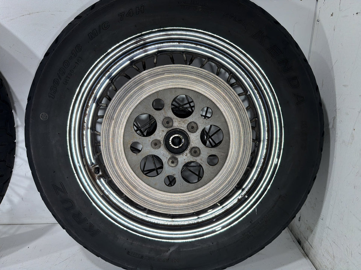 1991 Harley Sportster 883 Deluxe XLH883 Front Rear Wheel Rim Tire Spoked 16" 19"