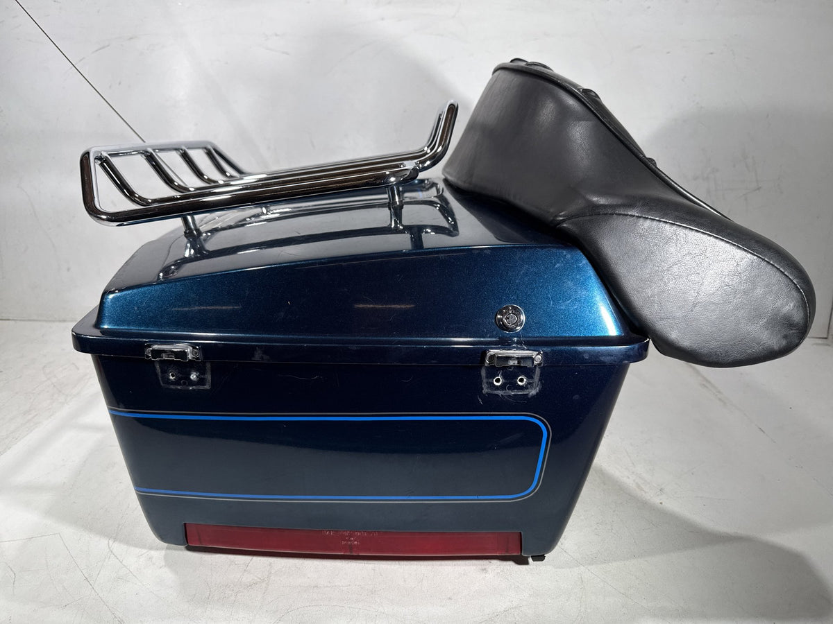 02 Harley Electra Glide Touring Classic OEM Pass Backrest Tour Pak Luggage NOKey