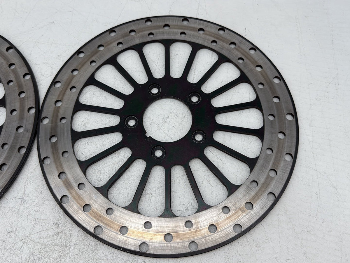2007 Harley Road King Touring FLHR OEM Front Brake Rotors Disc Pair