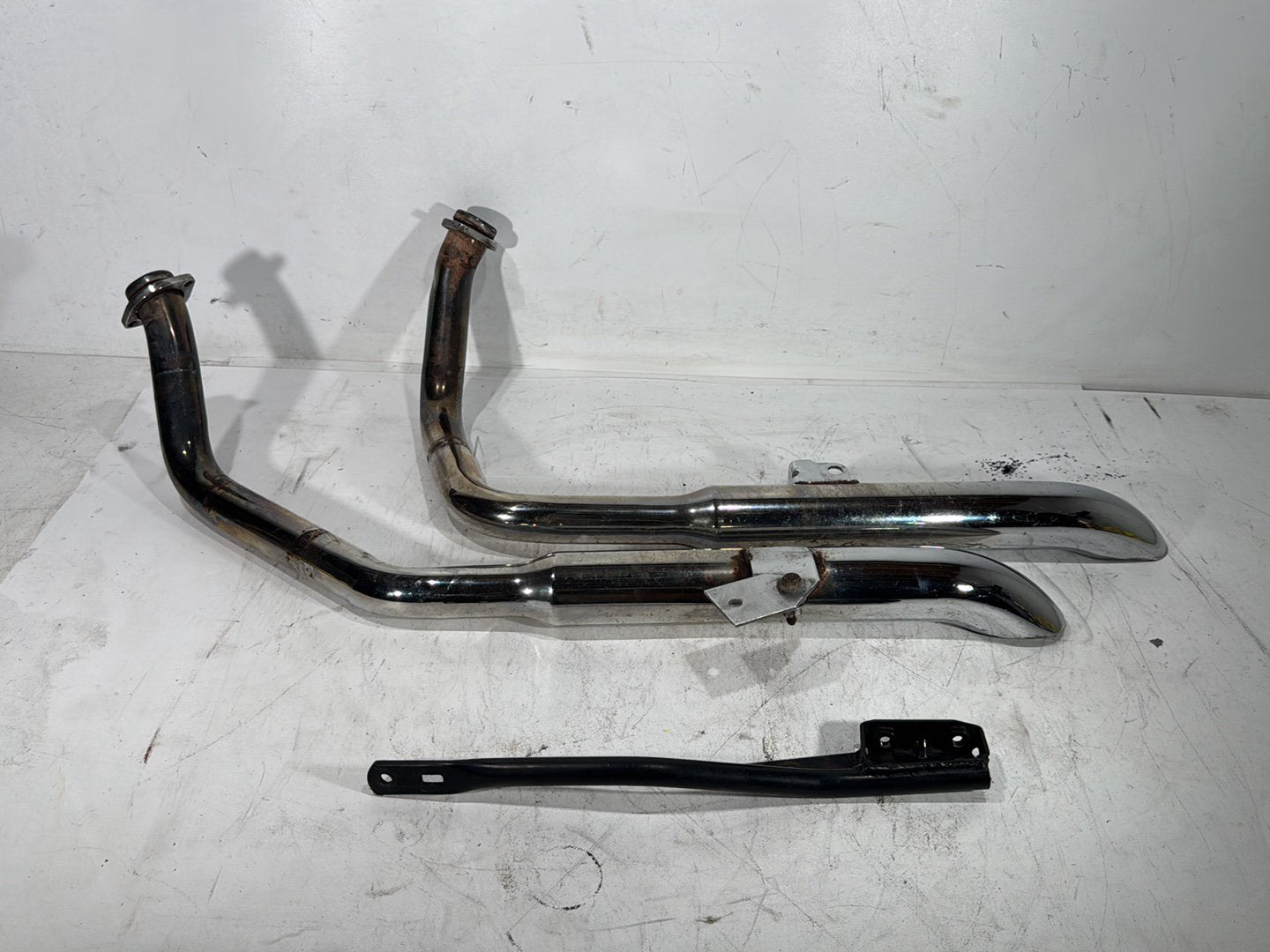 1997 Harley Sportster 1200 XL1200C OEM Exhaust Header Pipes Muffler SCRATCHED