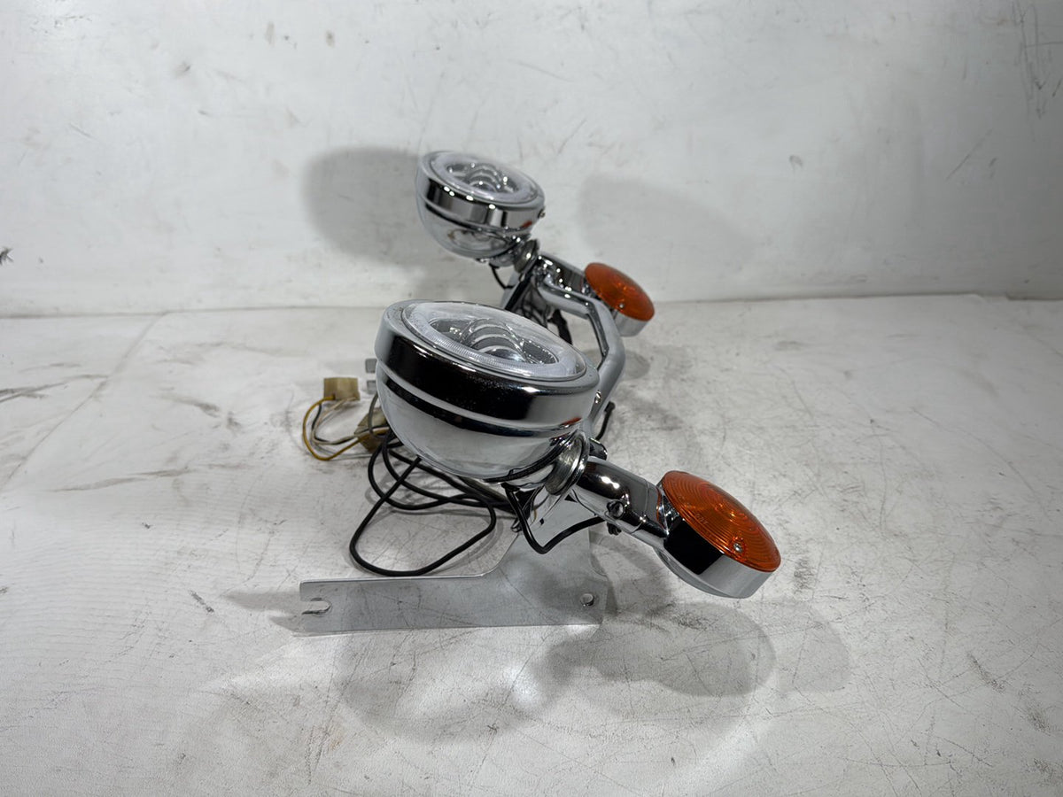 1992 Harley Electra Glide Touring OEM Front Turn Signal Indicators Aux Light Bar
