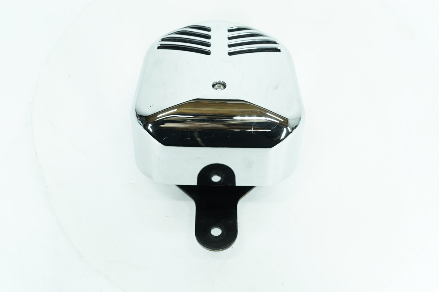 1984 - 1998 Harley-Davidson Touring Electra Glide Classic Horn Signal Klaxon Chrome Cover Ribbed