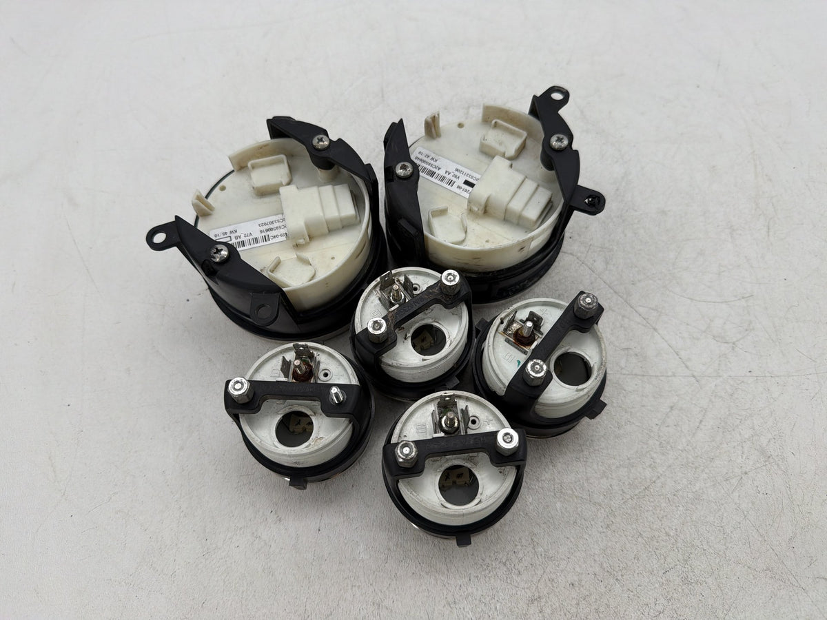 11 Harley Street Glide Air Oil Volt Fuel Tacho Speedo Gauges Silver Face 61K