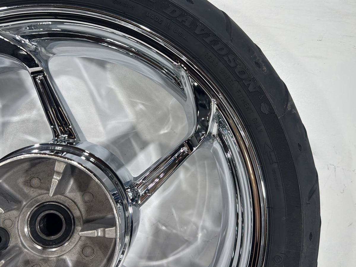 2014 Harley Street Glide Touring FLHXS Rear Wheel Rim Tire Agitator Chrome 18"