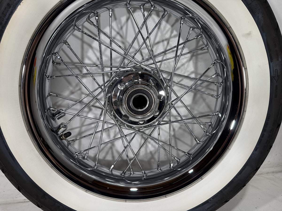 2011 Harley Softail Deluxe FLSTN OEM Front Wheel Rim Tire Spoked MT90B16 16"
