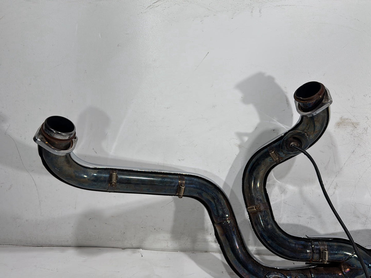 11 Harley Street Glide Touring Exhaust Header Pipe Muffler 2 into 1 NO Bracket