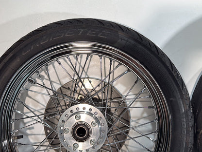 2007 - 2017 Harley-Davidson Dyna Super Glide Custom Front Rear Wheel Rim Tire Spoked 43105-06 , 40979-06